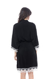 Black lace robe 