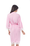 Cotton Lace Robe Pink