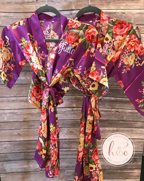 Sale! Flower Girl Robe, Flower Girl Gift, Kid Robe, Flower Girl Robe, Flower Girl Gift, Floral Robe