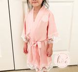 Bridesmaid robes, Bridal Robe, Flower Girl Robe, Bridesmaid gift, Cotton lace robe, Bridal party robe, Monogrammed robe, Personalized robes