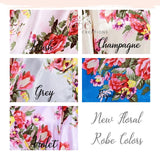 Bridesmaid Floral Robes/ Bridal robes/ Personalized Robes/ Bridesmaid Gifts/ Bridal Party Robes/ Floral Bridesmaid Robe