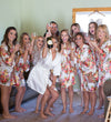 Bridesmaid Robes, Floral Bridesmaid Robes, Satin Floral, Robes for Bridesmaid, Bridesmaid Gift, Personalized Robes