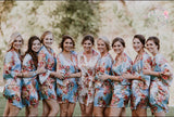 Personalized Bridesmaid Robes Set, Bridesmaid Gifts Robes, Bridal Party Robes Floral, Custom Wedding Robes Silk, Bridal Party Robes Shop