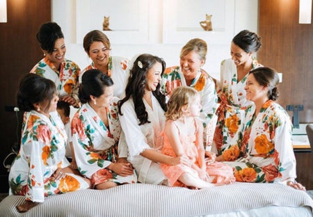 Bridal Party Pajamas, Group of Matching pajamas, set of bridal pajamas, Bridesmaid Pajamas sets Satin