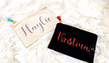 Personalized Makeup Bag with Tassel, Custom Name Make Up Bag, Best Friend Gift, Bridesmaids Gift,