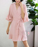 Ruffle Robe, Bridesmaid Robes Silky  Robe, Bridesmaid Robes, Bride Robe, Bridal Party Robes, Birthday gifts for her