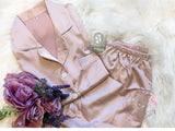 Bridesmaid pajamas/Bridesmaid PJs/Bridesmaid Gift/Bridal PJS /Satin Shorts/Bridesmaid Robes/Pajamas