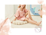 Soft Satin Short Sleeve & Shorts Wedding Pajamas set with Roses initials, Bridesmaid pajamas set, wedding pajamas, Bridesmaid Gift