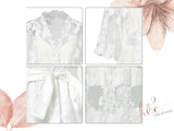 White Lace Bridal Robe, Petal Lace Robe, Lace robe for Getting Ready, All Lace Robe