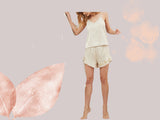 Satin Cami and Ruffle Shorts | Wedding Day Satin Pajamas Sets| Bridesmaid Gift|Bride Getting Ready Outfit