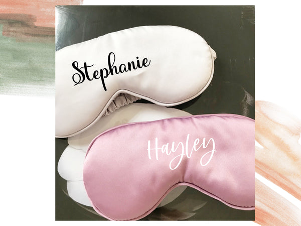 Personalized Custom Sleep Masks | bridesmaids gift | gift for bride | Personalized Sleep Mask for Women | Bridesmaid Proposal Bachelorette