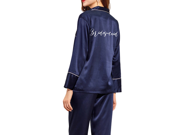 Long sleeve + Long Pants Pajama Set, Satin long Sleeve Pajama Set, Satin Pajama set, Long Silky Pajamas, Long Pants Pajamas